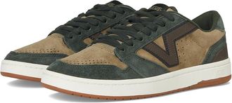 Vans Lowland 2.0 Shoes Pig Suede Green/Multi : Mens 10 - Womens 11.5 Medium, Leather