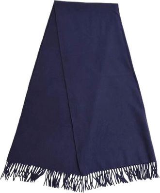 Acne Studios Pre-owned Sciarpa con frange in lana blu navy - - Pre-owned - Donna - Blu - ONE SIZE