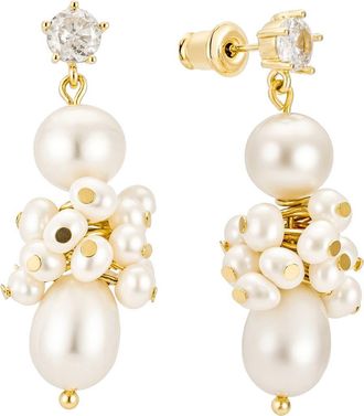 Untamed Petals Sydney Pearl Drop Earrings in Gold at Nordstrom