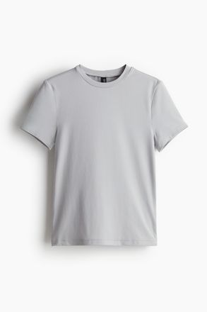 H&M Figurbetontes T-Shirt - Grau