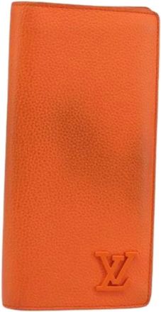 Louis Vuitton Pre-owned Wallets, female, Orange, Size: ONE SIZE Pre-owned Leather Wallet