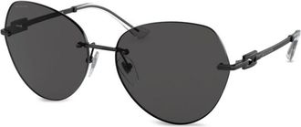 Bulgari Occhiali da sole con logo inciso - Nero