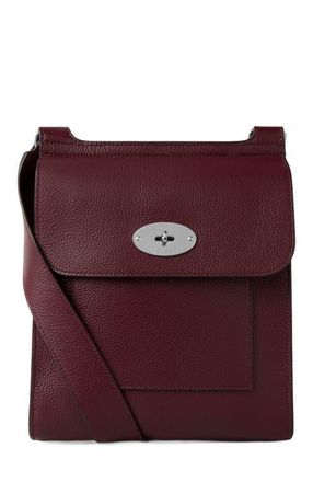 Mulberry Antony Leather Crossbody Bag in Black Cherry at Nordstrom