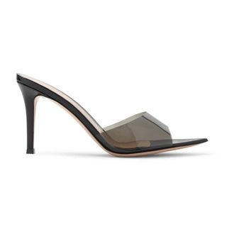 Gianvito Rossi Black Leather Pointed Toe Slippers