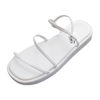 Generic Womens Platform Sandals, Fashionable, Mothers Day, Open Toe, Comfortable Buckle, Thicker, Flat, Comfortable, Non-Slip Shoes, Hiking Outdoor Shoes, Whi