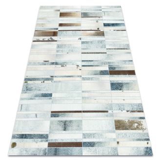 RugsX Rugsx - Alfombra Patchwork 21717 Beige - Piel De Vacuno, Tableros Beige 120x170 Cm