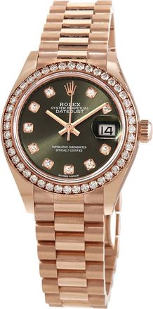 Rolex Lady-Datejust Automatic Diamond Green Dial Ladies Watch 279135GNDP