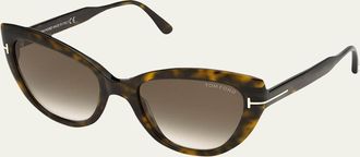 Tom Ford Anya Cat-Eye Monochromatic Sunglasses