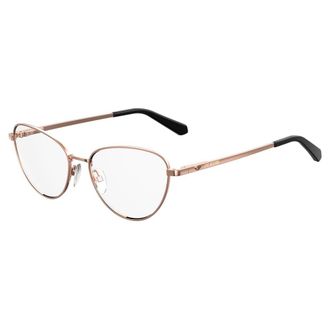 Love Moschino Kat Eye Bril Roze Gouden Metalen Frame