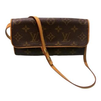 Louis Vuitton Pre-owned Pochette Twin PM Monogram Schoudertas - Dames - Pre-owned - Bruin - Maat: ONE Size Leer
