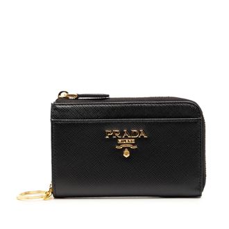 Prada Black Leather Coin Purse/Coin Case (Pre-Owned)