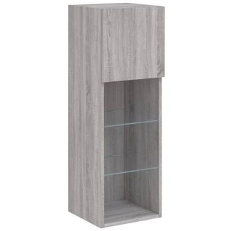 vidaXL Vidaxl - Mueble Para Tv Con Luces Led Gris Sonoma 30,5x30x90 Cm