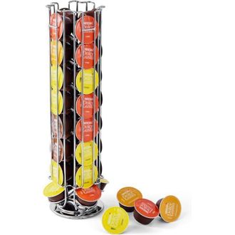 OEM Soporte Para C&aacute;psulas De Caf&eacute; Plateado, Expositor Giratorio Para 24 C&aacute;psulas Dolce Gusto, Estante De Almacenamiento, Organizador De C&aacute;psulas Giratorio