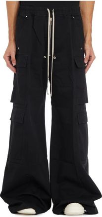 Rick Owens Cargo Jumbo Zwarte Broek - Dames - Wijde Broeken - Zwart - S - Broeken