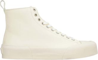 Jil Sander Off White Leather high-top sneakers