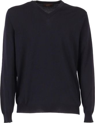 Slowear V-hals Trui - Heren - V-hals truien - Blauw - M - Wol - Truien & Vesten