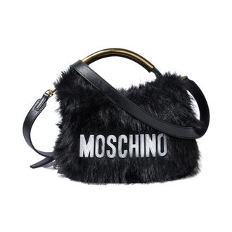 Moschino Mini Bags, female, Black, Size: ONE SIZE Handle Me Mini Furry