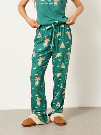 Fat Face FatFace Ruby Teal Blue Frog Relaxed Fit Pyjama Bottoms