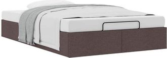 vidaXL Estructura de cama otomana sin colchón marrón oscuro 120x190cm vidaXL