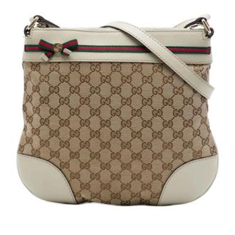 Gucci Pre-owned Mayfair Crossbody Bag - Dames - Pre-owned - Beige - Maat: ONE Size Leer