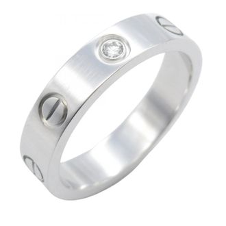 Cartier Silver Clear White Gold (18K) Band Ring (Pre-Owned)