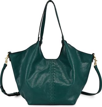 OLD TREND Magnolia Genuine Leather Handwoven Convertible Tote in Teal at Nordstrom