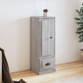 vidaXL Vidaxl - Aparador Alto Madera Contrachapada Gris Sonoma 36x35,5x103,5 Cm