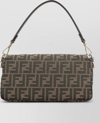 Fendi baguette shoulder bag jacquard ff nineteen