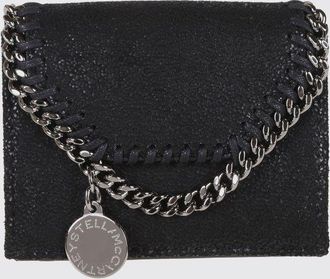 Stella McCartney Portafoglio tri-fold in Eco Alter Mat con logo metallico