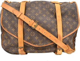 Louis Vuitton Saumur Monogram Canvas Brown Canvas Handbag (Pre-Owned)