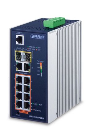 Planet Ip30 Industrial L2/l4 De 8 Puertos, Igs-4215-8p2t2s