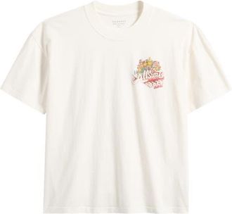 AllSaints Roque International Rock Festival Cotton Graphic T-Shirt in Chalk White at Nordstrom, Size Xx-Large