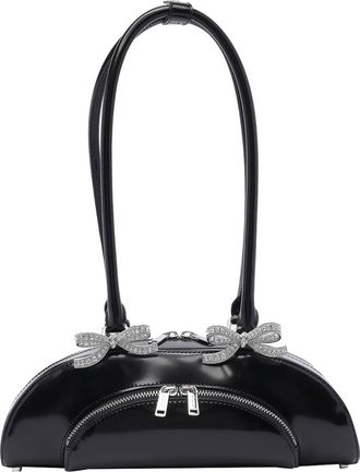 Self Portrait Leather Curved Shoulder Bag