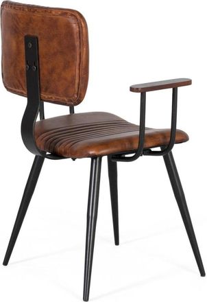 Giner&Colomer Set de 2 sillas con una estructura robusta de tubo de hierro negro