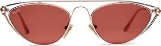 Vada Jewelry Julia Sunglasses in Rose Gold Titanium at Nordstrom