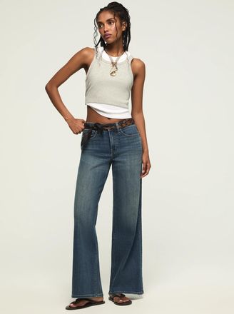 Lucky Brand Womens High Rise Stevie Wide Leg