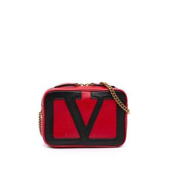 Valentino Pre-owned Shoulder Bag - Dames - Vintage Schoudertas - Rood - ONE Size - Leer - Vintage
