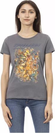 Trussardi Action T-shirt - Dames - T-shirts - Grijs - S - Katoen - Tops
