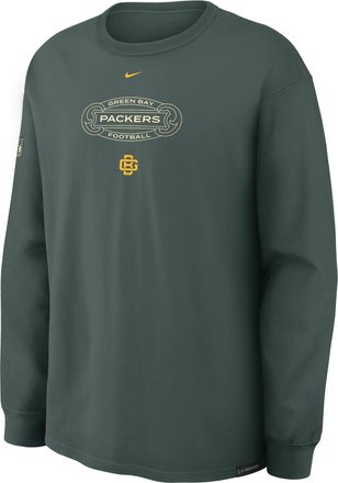 Nike Green Bay Packers Rivalries Collection Max90 Nike Mens NFL Long-Sleeve T-Shirt in Green | 04T933X7T-NGR