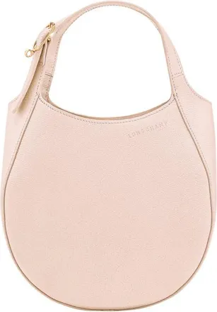 Longchamp Le Foulonn&eacute; Leather Top Handle Crossbody Bag in Cream at Nordstrom