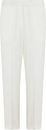 PESERICO Viscose Broek - Dames - Straight fit broeken - Wit - 3XL - Broeken