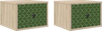 vidaXL Mesita De Noche De Pared Geleen 2 Uds. Roble Sonoma Vidaxl
