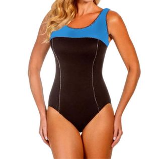 Miraclesuit Touche Underwire One Piece Swimsuit In Copen Colorblock