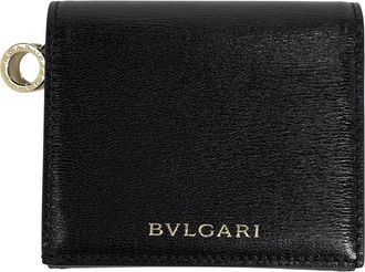 Bulgari Black Leather Wallet (Tri-Fold) (Pre-Owned)