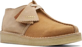 Clarks Womens Desert Trek Oxford, Light Tan Combi, 9.5