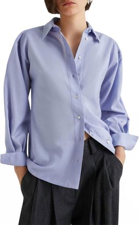 Marella Orlaya Puff-Sleeves Shirt In Dust Blue