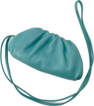 Bottega Veneta Blue Leather Coin Purse/Coin Case (Pre-Owned)