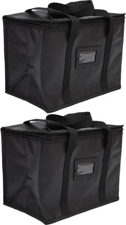 Vosarea 2pcs Large Insulated Grocery Bags Portable Thermal Insulation Pouches Braided Coating Aluminum Foil Reusable Food Storage for Shopping and Travel