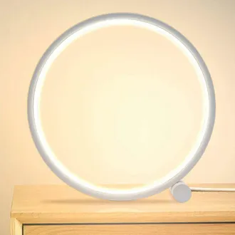 OEM Lampada Da Comodino A Led, Lampada Da Tavolo Touch-sensitive, Dimmerabile, 3 Colori, 10 Livelli Di Luminosit&agrave;, Design Circolare Moderno, Materiale Met