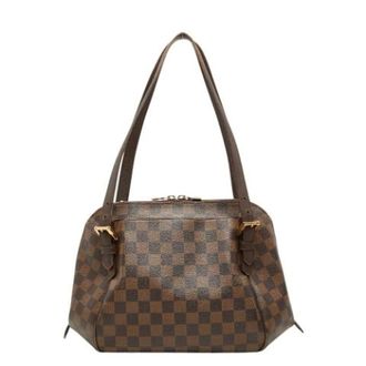 Louis Vuitton Pre-owned Vintage Damier Schoudertas - Dames - Pre-owned - Bruin - Maat: ONE Size Leer